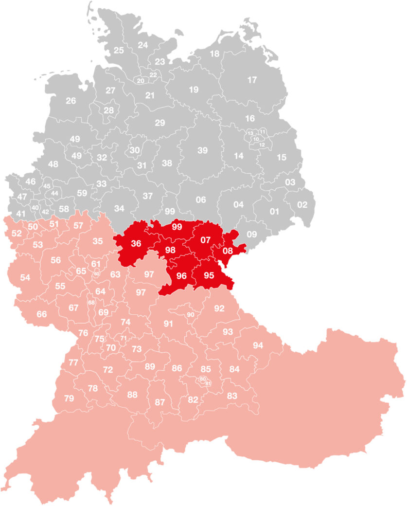 Esders Vertrieb Gebietsaufteilung