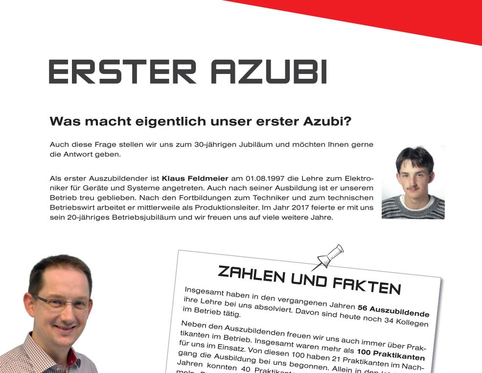 Klaus Feldmeier erster Azubi bei Esders