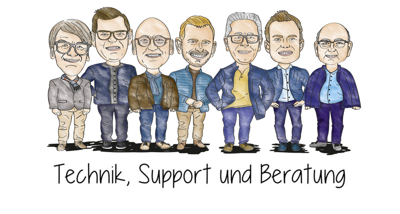 Esders Technik, Support und Beratungsteam als Illustration.