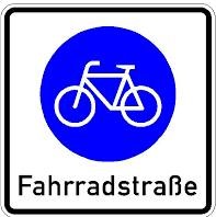 Verkehrszeichen Fahrradstrasse