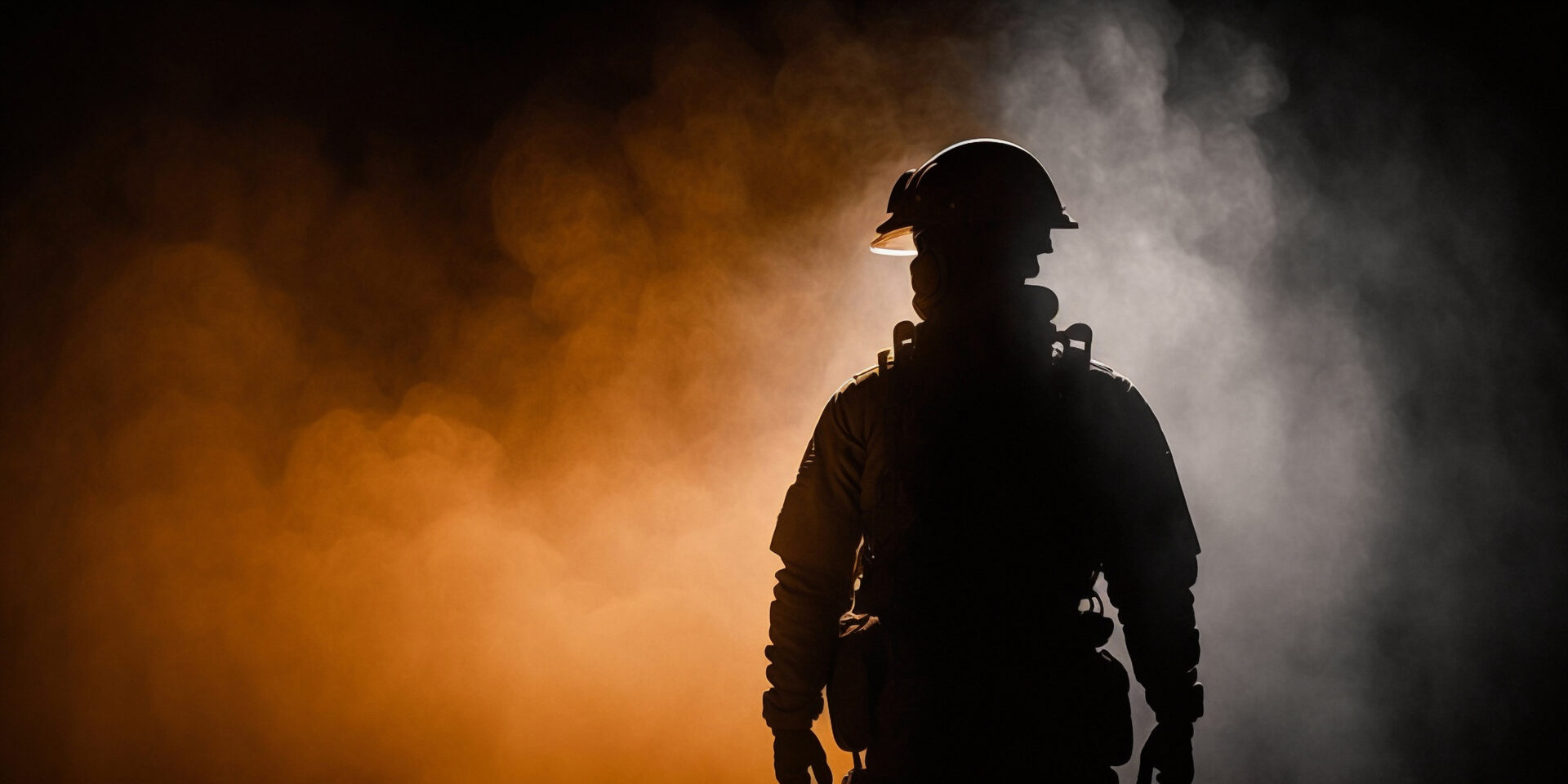 Personenschutz vor toxischen Gasen Feuerwehrmann im Einsatz