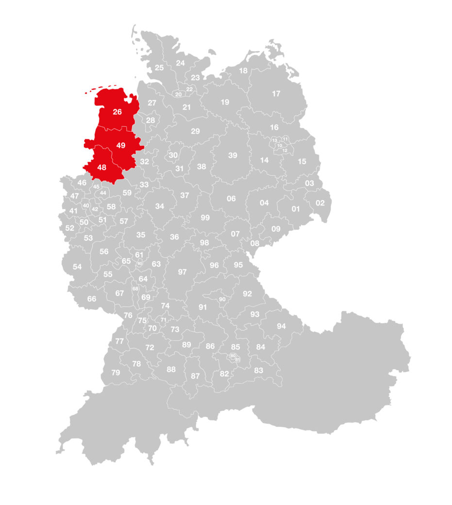 Deutschland Karte Bennett Hoffemann Verkaufsgebiet